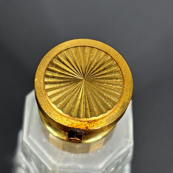 Moser Intaglio Perfume Bottle Atomizer Cut Floral Clear Glass Decoration Vintage - Picture 5 of 9